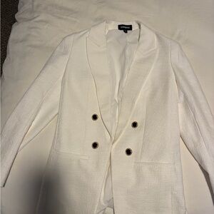Express Textured White Blazer Size XS